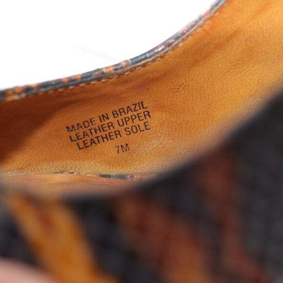 Michael Kors Womens Pumps Size 7 M Brown Tan Python Platform Heel Peep Toe Shoes - Picture 10 of 13